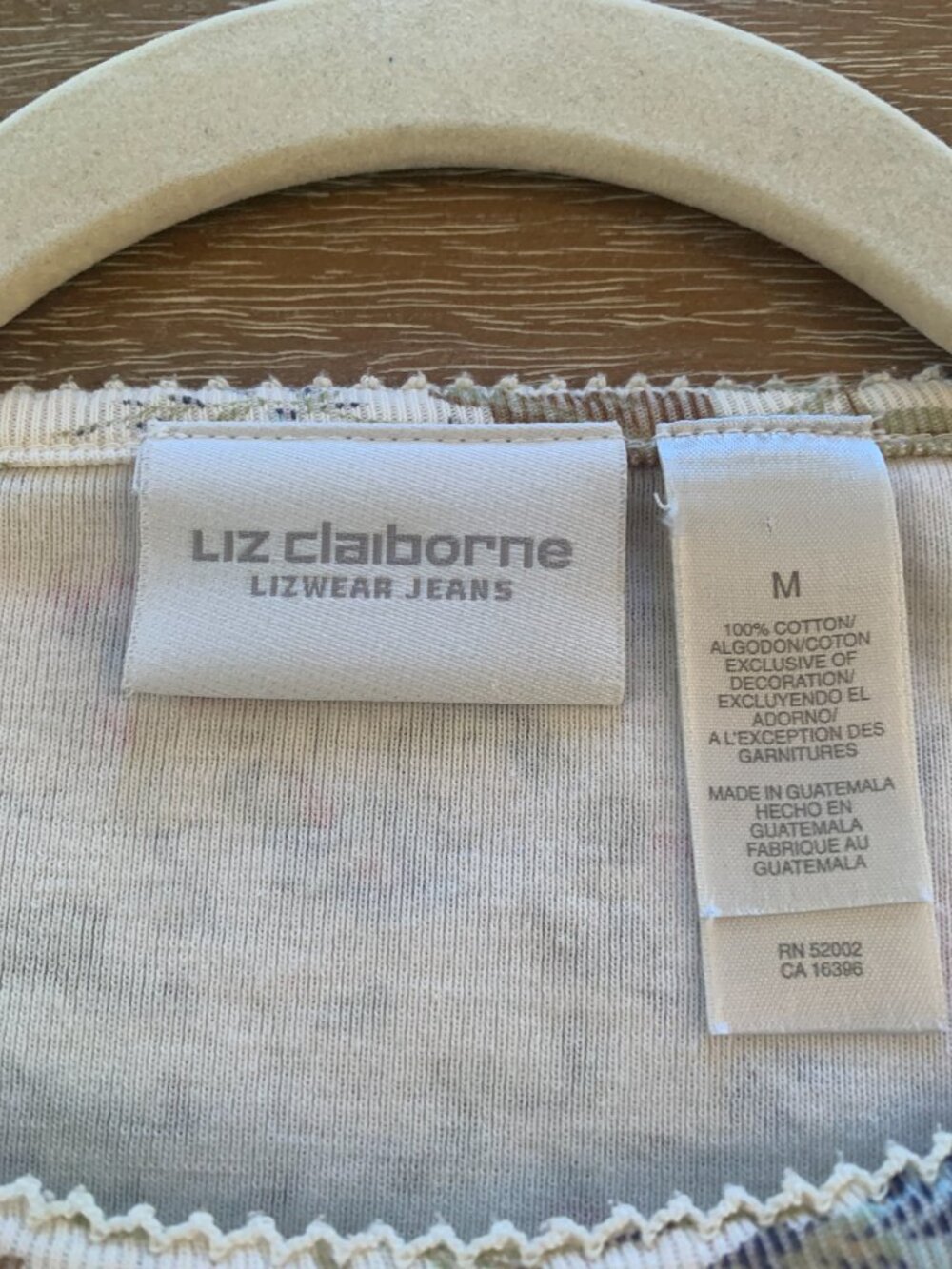 Liz Claiborne Medium Long Sleeve Floral Tee Shirt - Picture 4 of 10